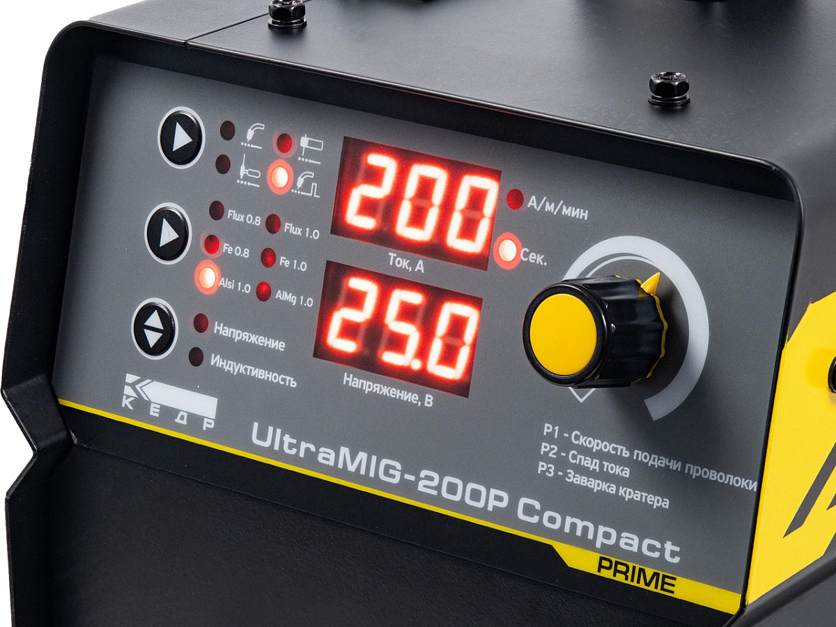 Полуавтомат  КЕДР UltraMIG-200P Compact (220В, 20-200А)